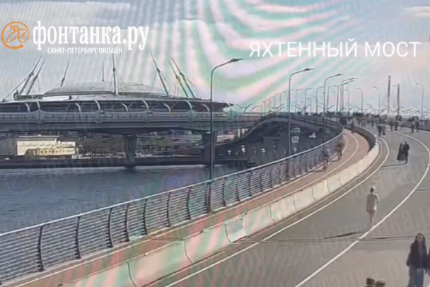 Голая девушка с зелеными волосами прыгнула с Яхтенного моста в Петербурге